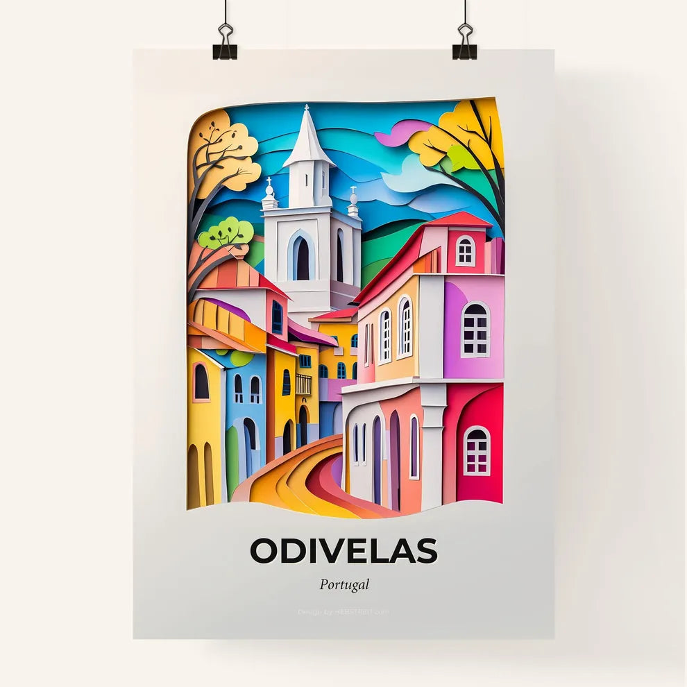 Vivid Odivelas, Portugal, Colorful Poster