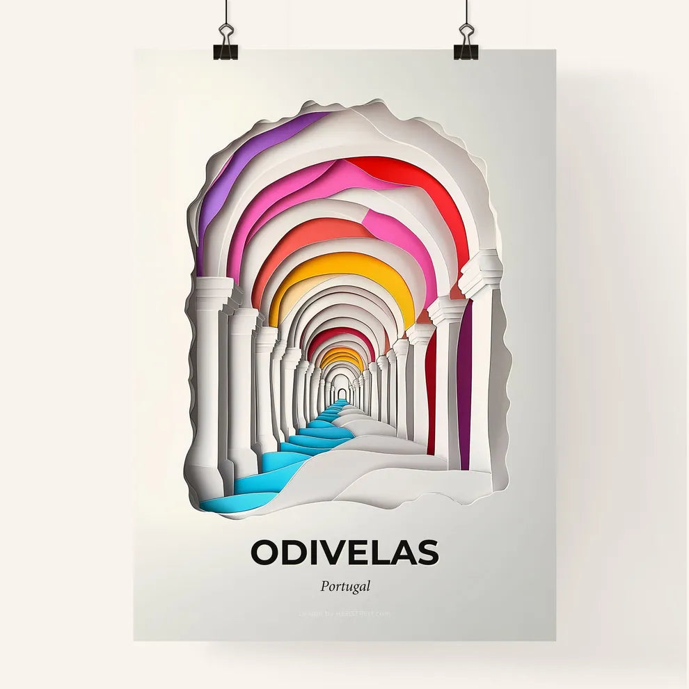 Vivid Odivelas, Portugal, Colorful Poster