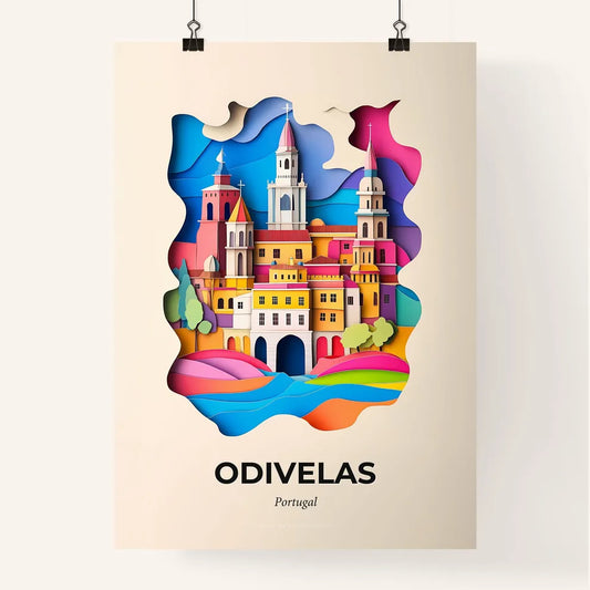 Vivid Odivelas, Portugal, Colorful Poster