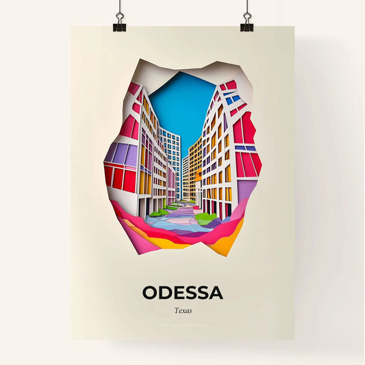 Vivid Odessa, Texas, Colorful Poster