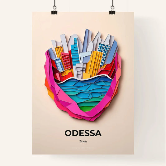 Vivid Odessa, Texas, Colorful Poster