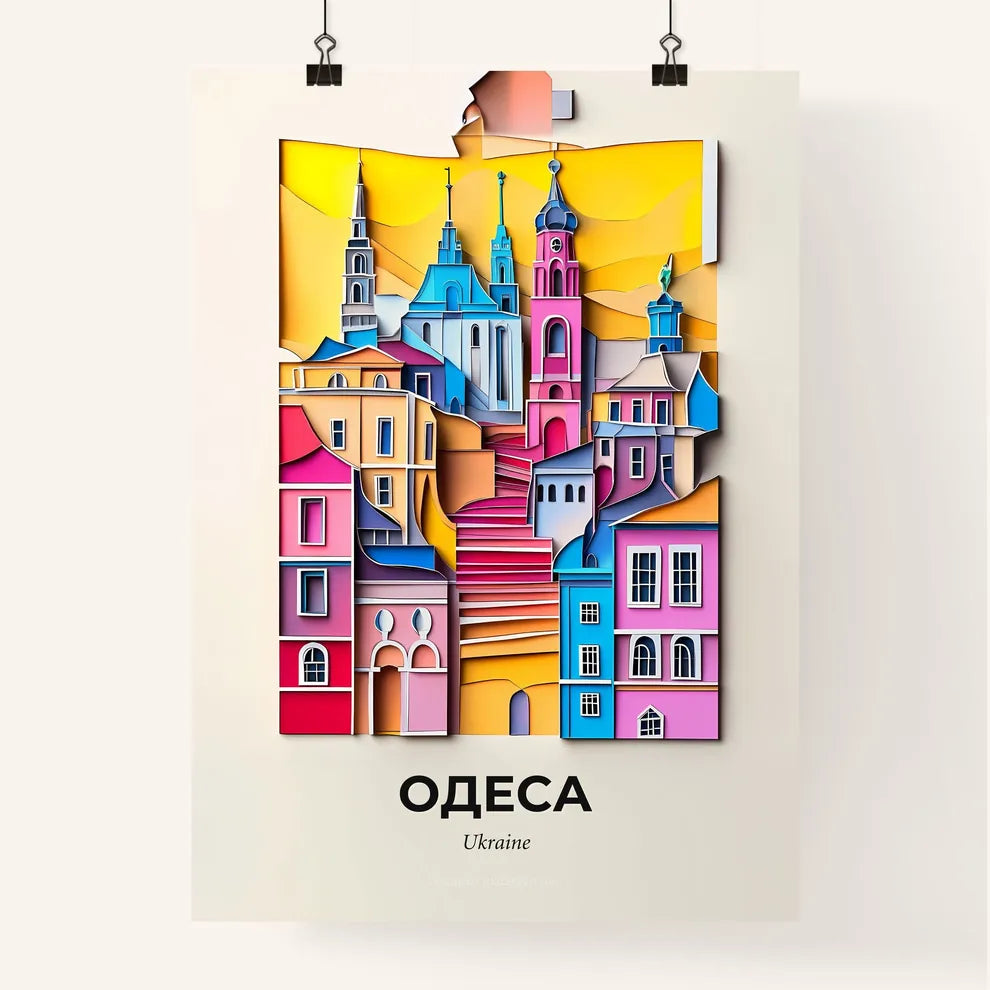 Vivid Odessa, Ukraine, Colorful Poster