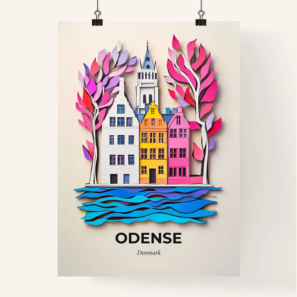 Vivid Odense, Denmark, Colorful Poster