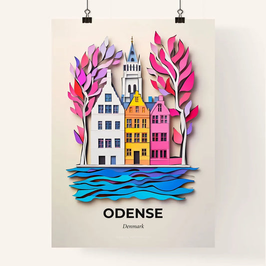 Vivid Odense, Denmark, Colorful Poster
