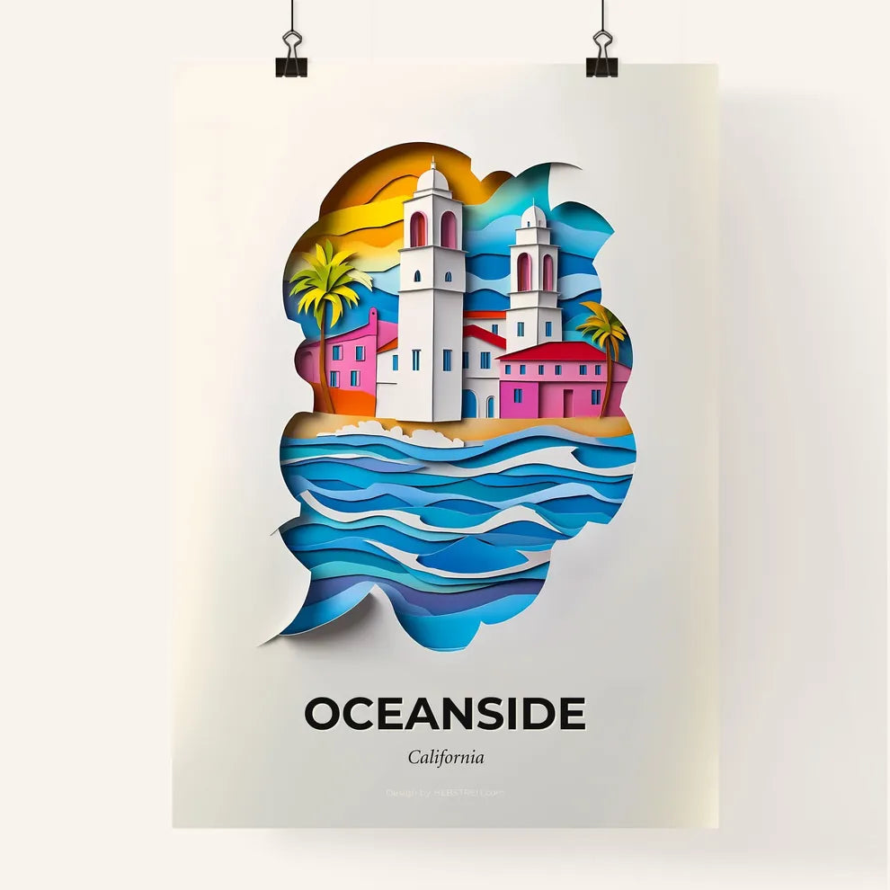 Vivid Oceanside, California, Colorful Poster