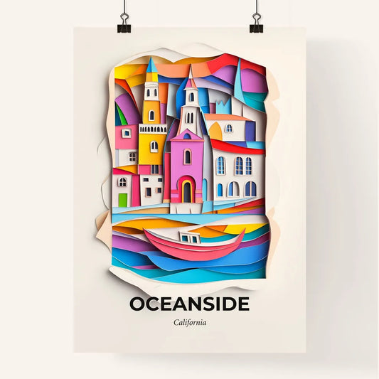 Vivid Oceanside, California, Colorful Poster
