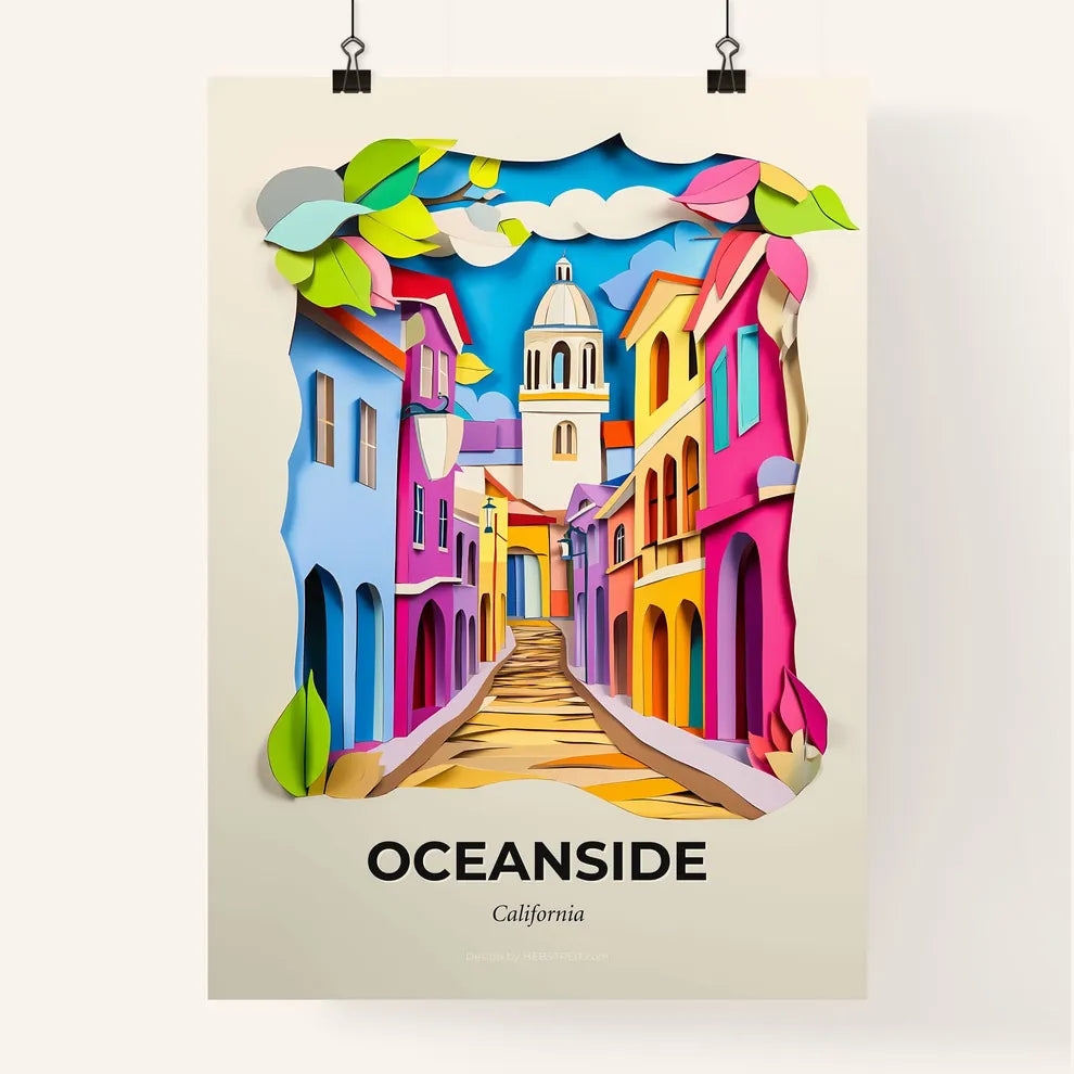 Vivid Oceanside, California, Colorful Poster