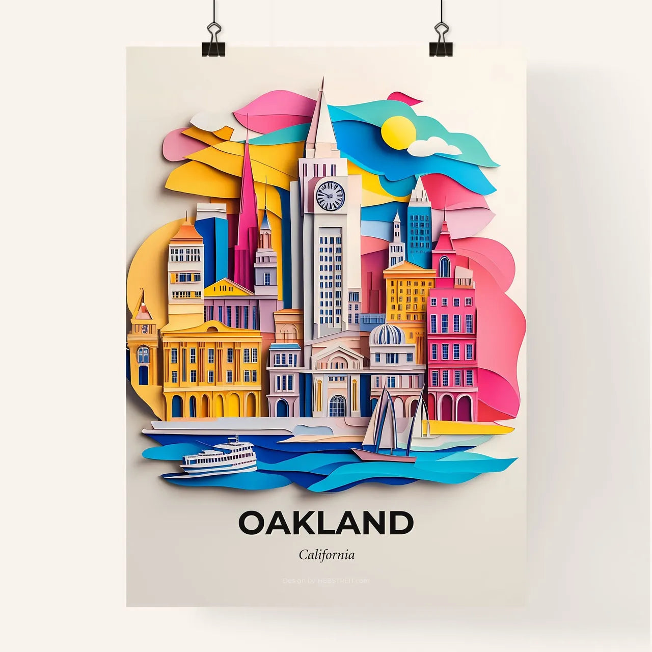Vivid Oakland, California, Colorful Poster