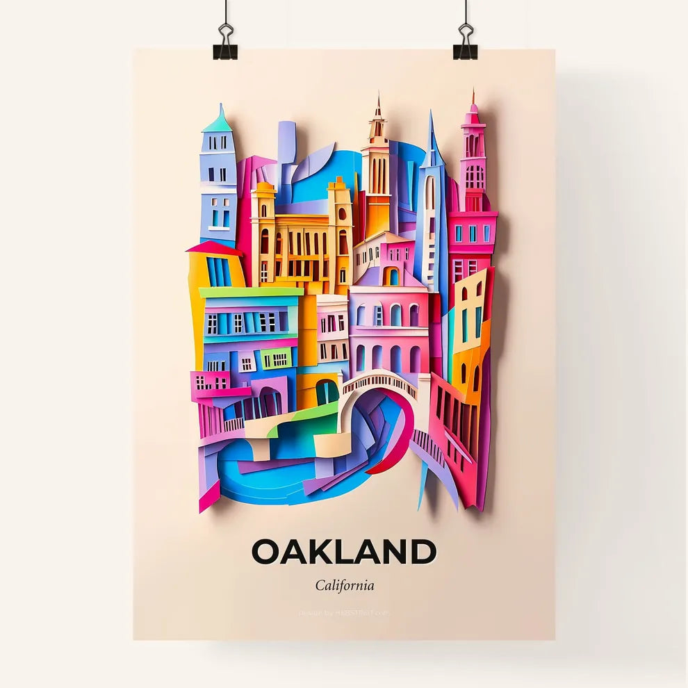 Vivid Oakland, California, Colorful Poster