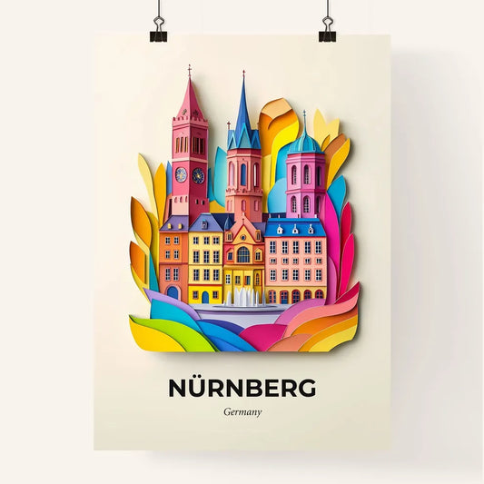 Vivid Nurnberg, Germany, Colorful Poster