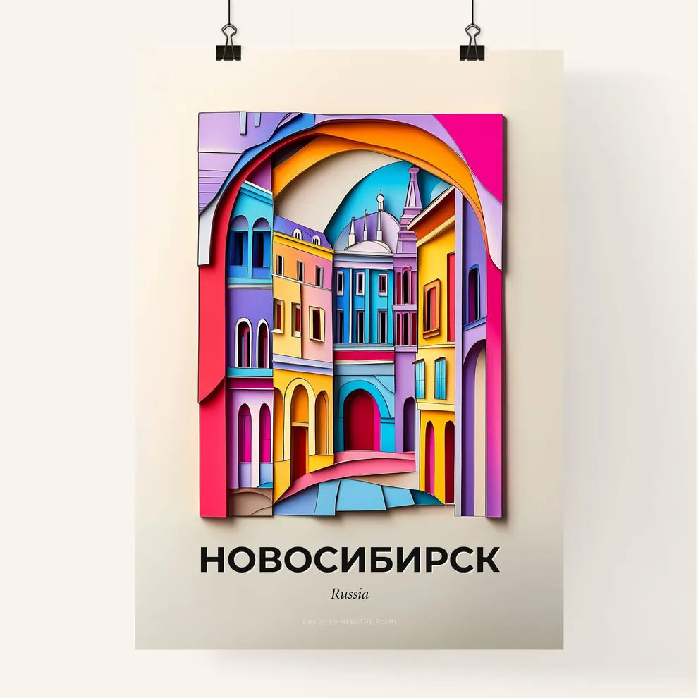 Vivid Novosibirsk, Russia, Colorful Poster
