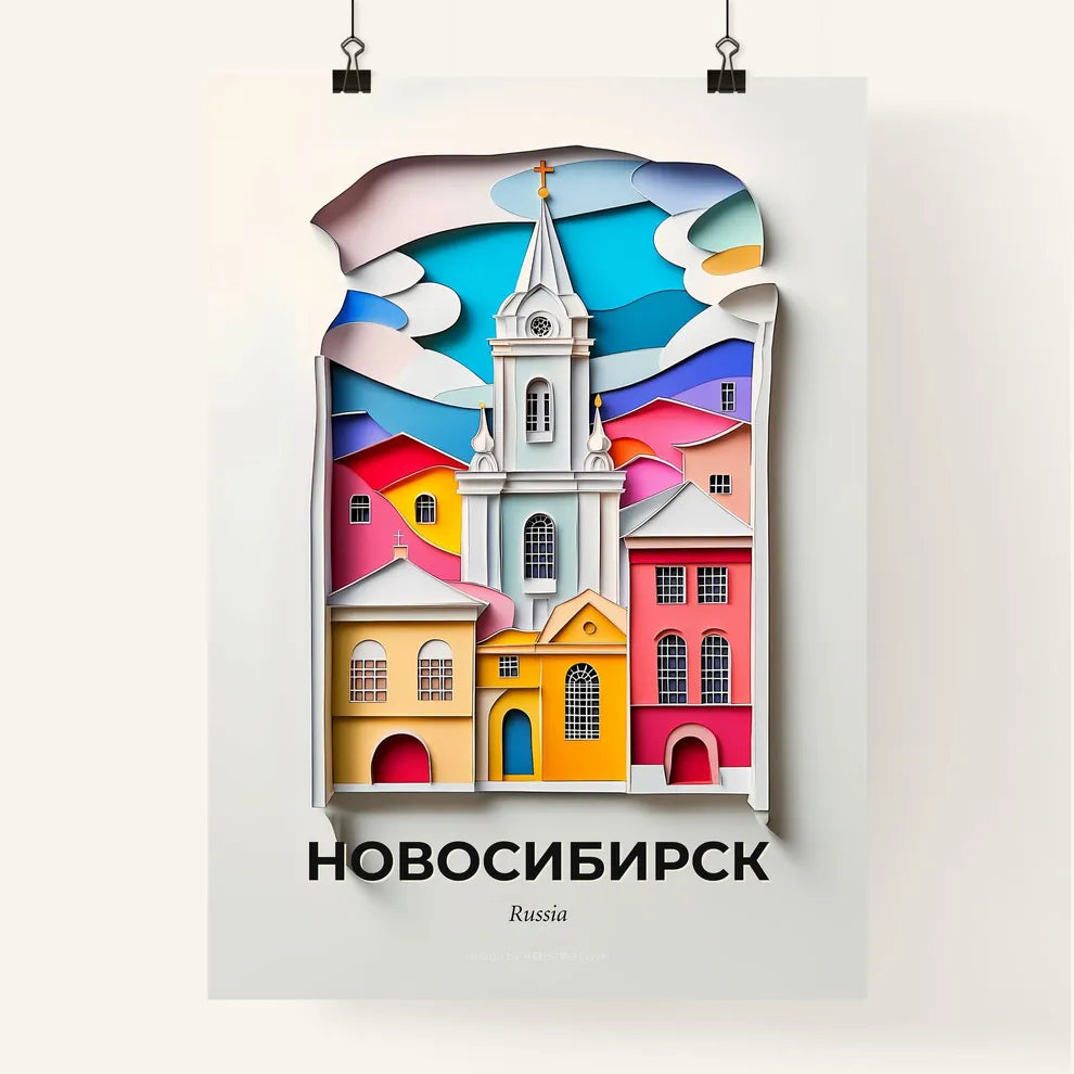 Vivid Novosibirsk, Russia, Colorful Poster