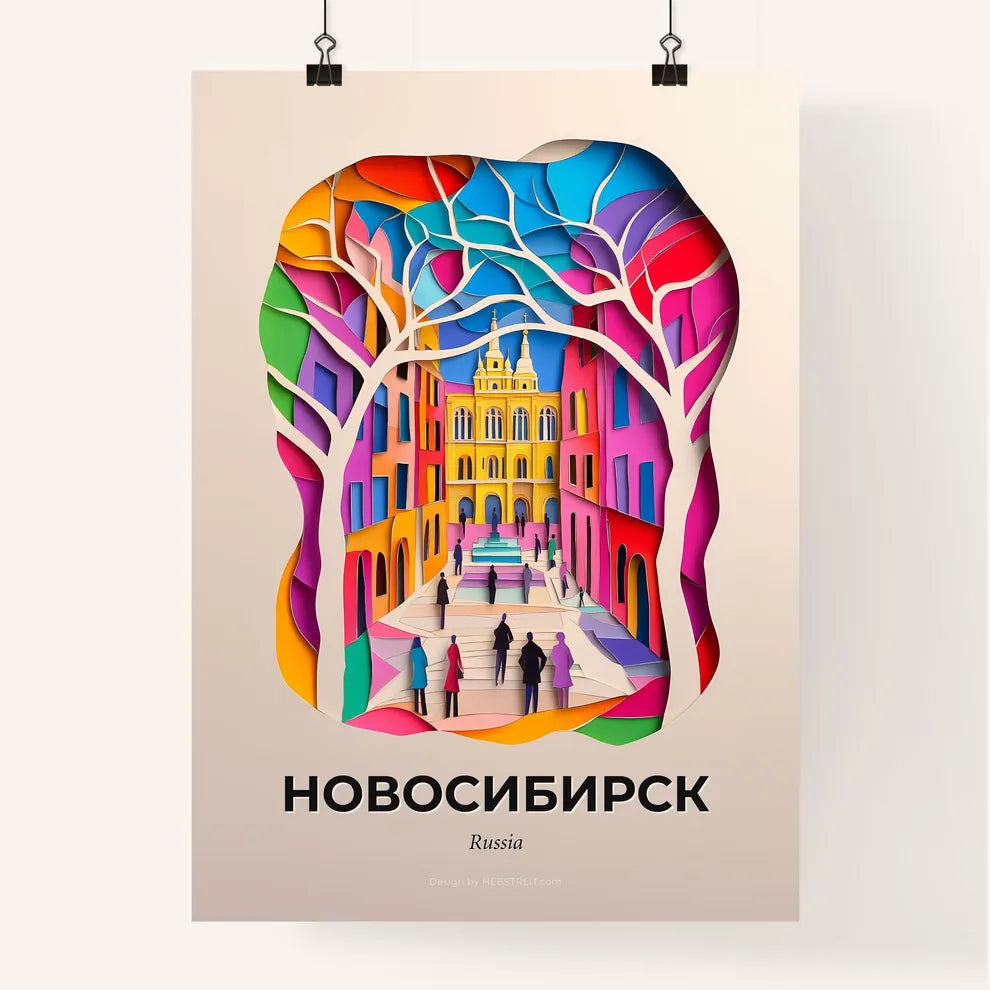 Vivid Novosibirsk, Russia, Colorful Poster