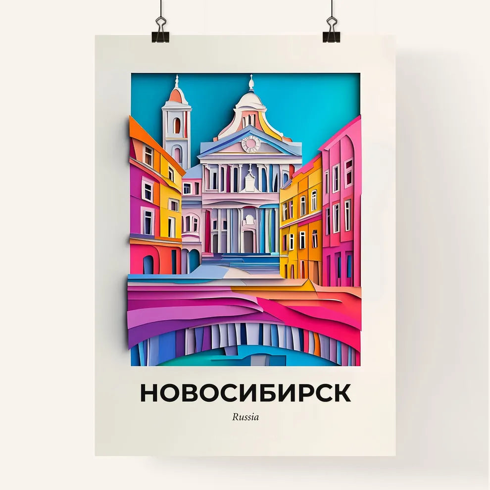 Vivid Novosibirsk, Russia, Colorful Poster