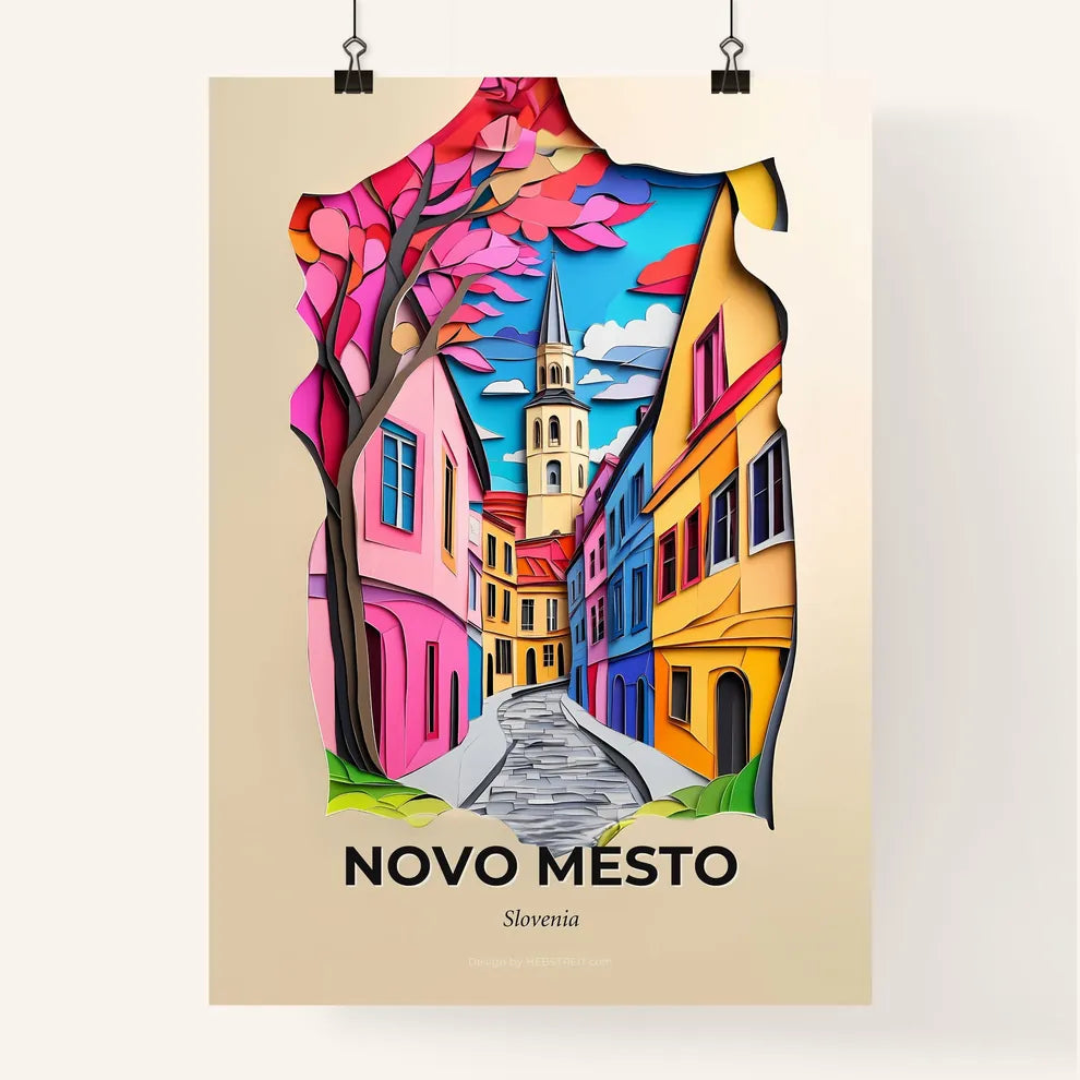 Vivid Novo Mesto, Slovenia, Colorful Poster