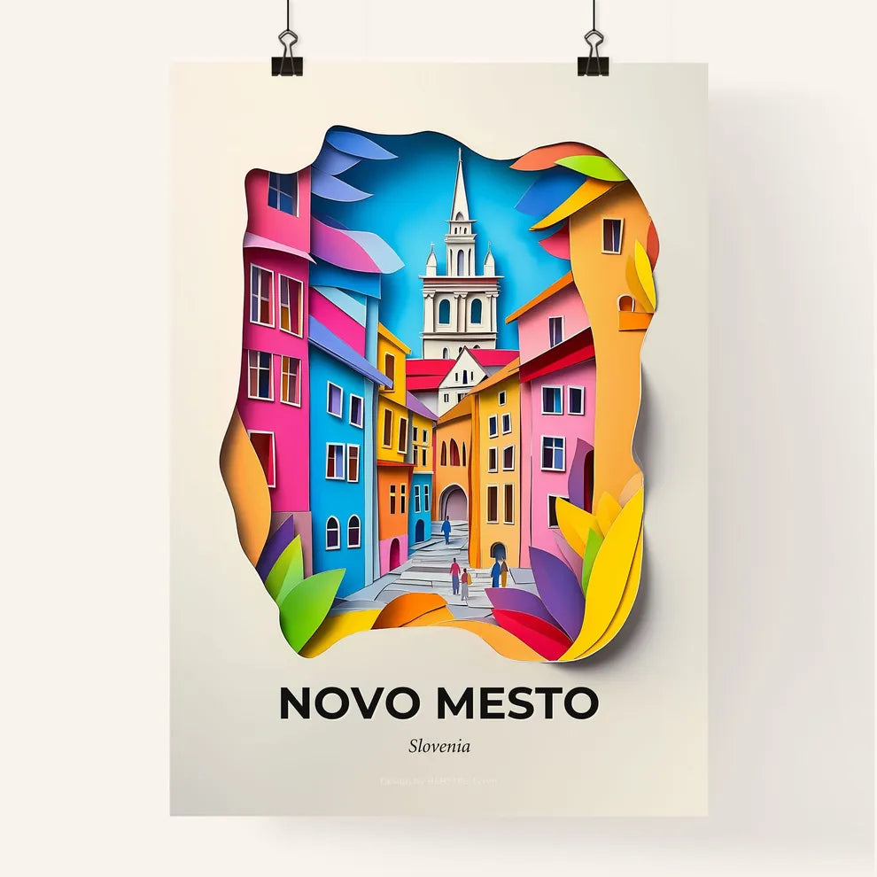 Vivid Novo Mesto, Slovenia, Colorful Poster