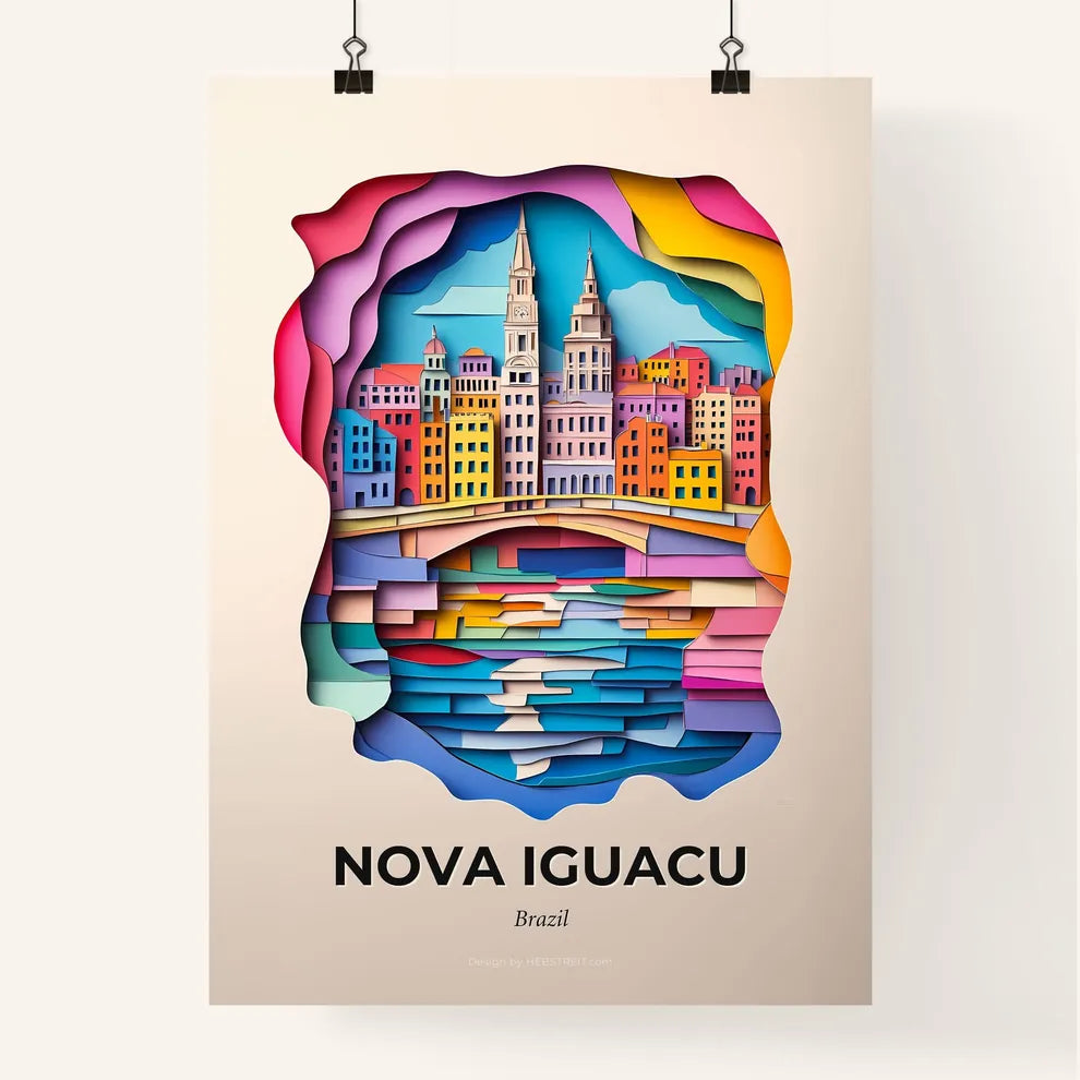Vivid Nova Iguacu, Brazil, Colorful Poster