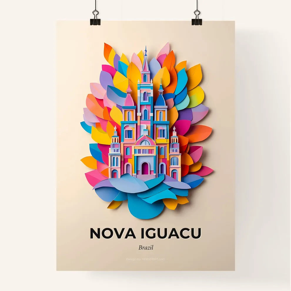 Vivid Nova Iguacu, Brazil, Colorful Poster