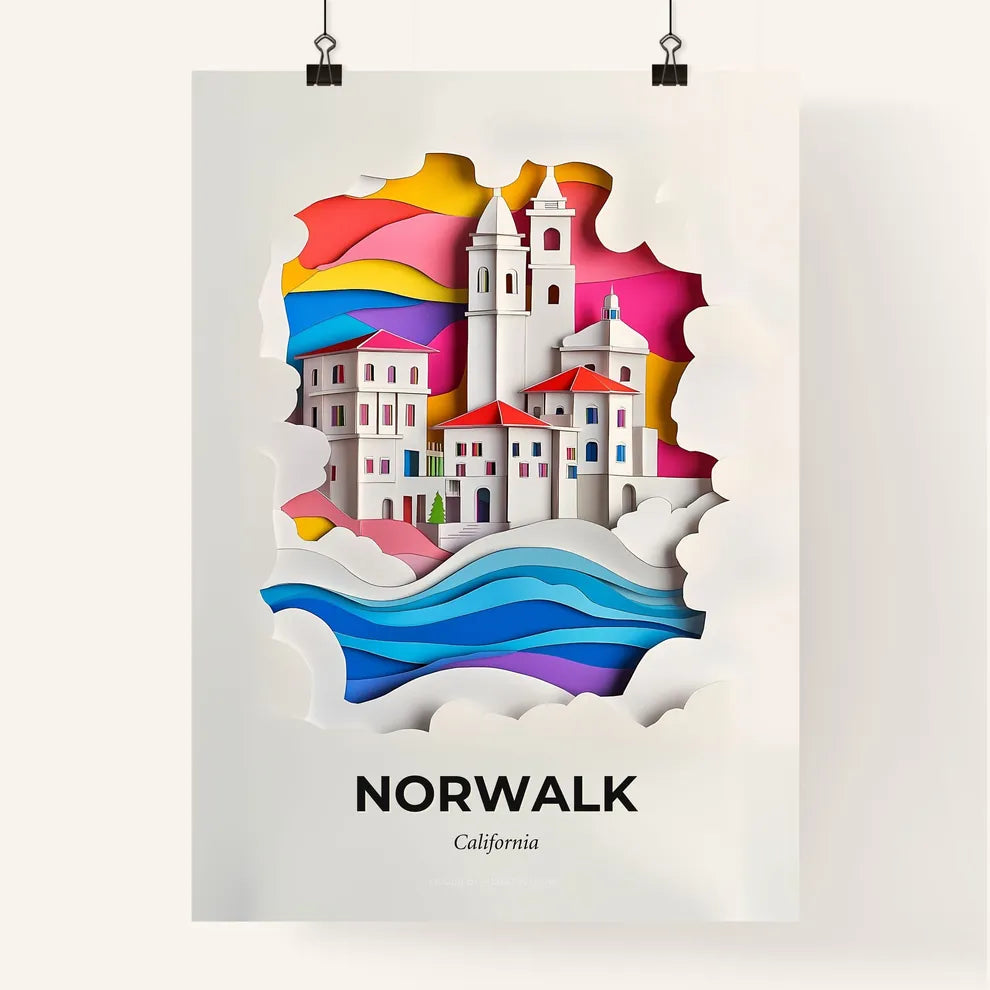 Vivid Norwalk, California, Colorful Poster