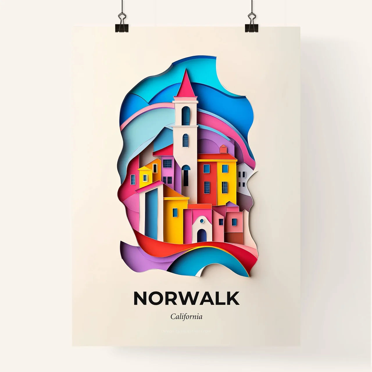 Vivid Norwalk, California, Colorful Poster