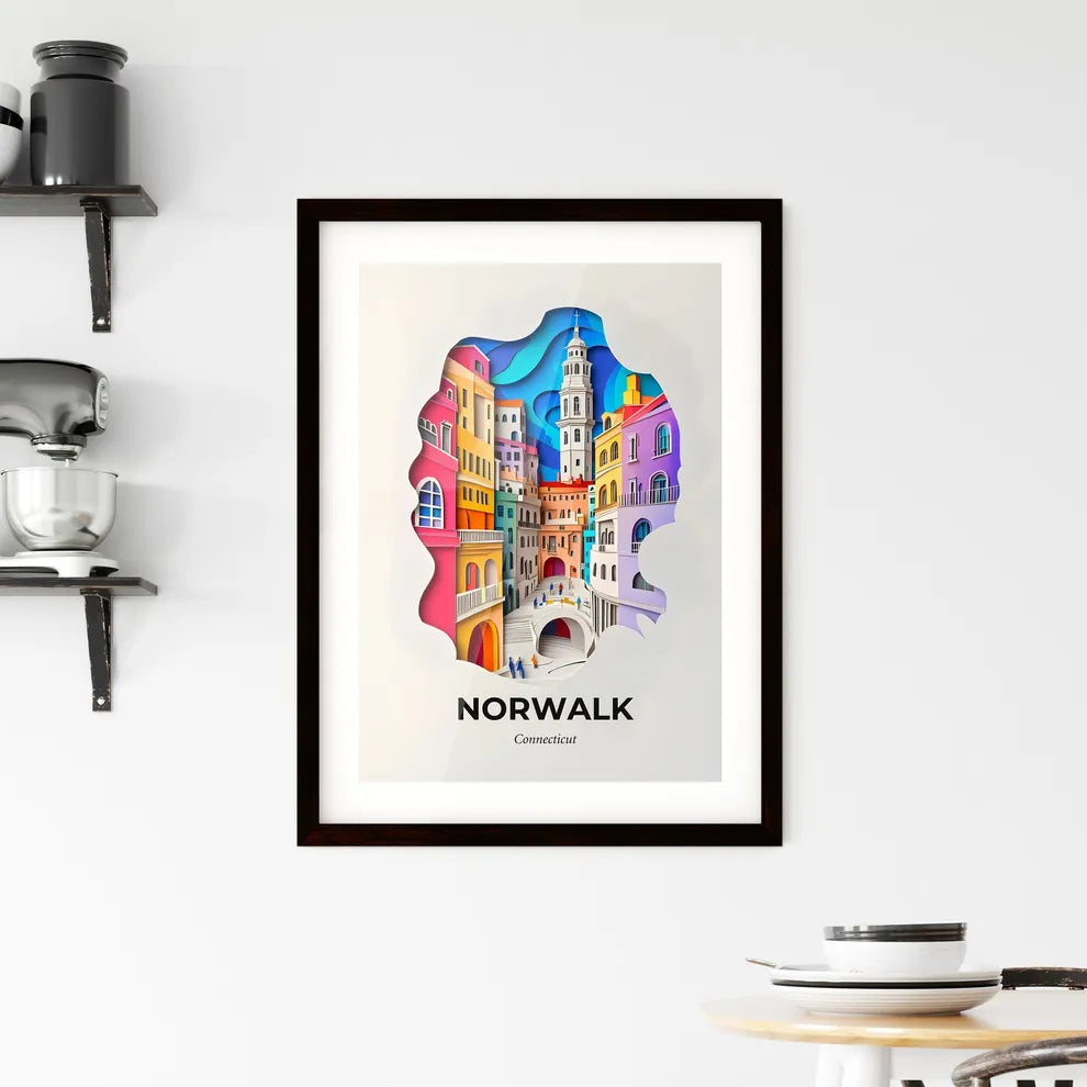 Vivid Norwalk, Connecticut, Framed Wall Art