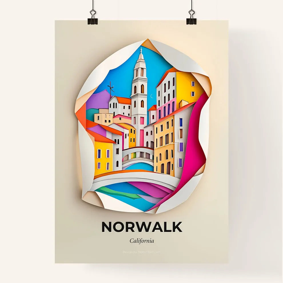 Vivid Norwalk, California, Colorful Poster