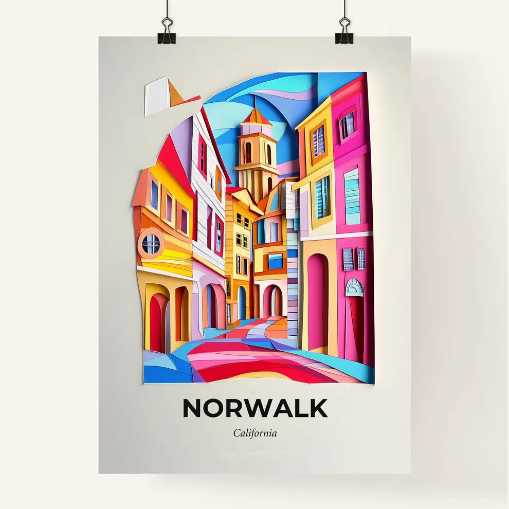 Vivid Norwalk, California, Colorful Poster