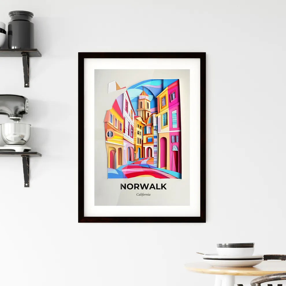Vivid Norwalk, California, Framed Wall Art