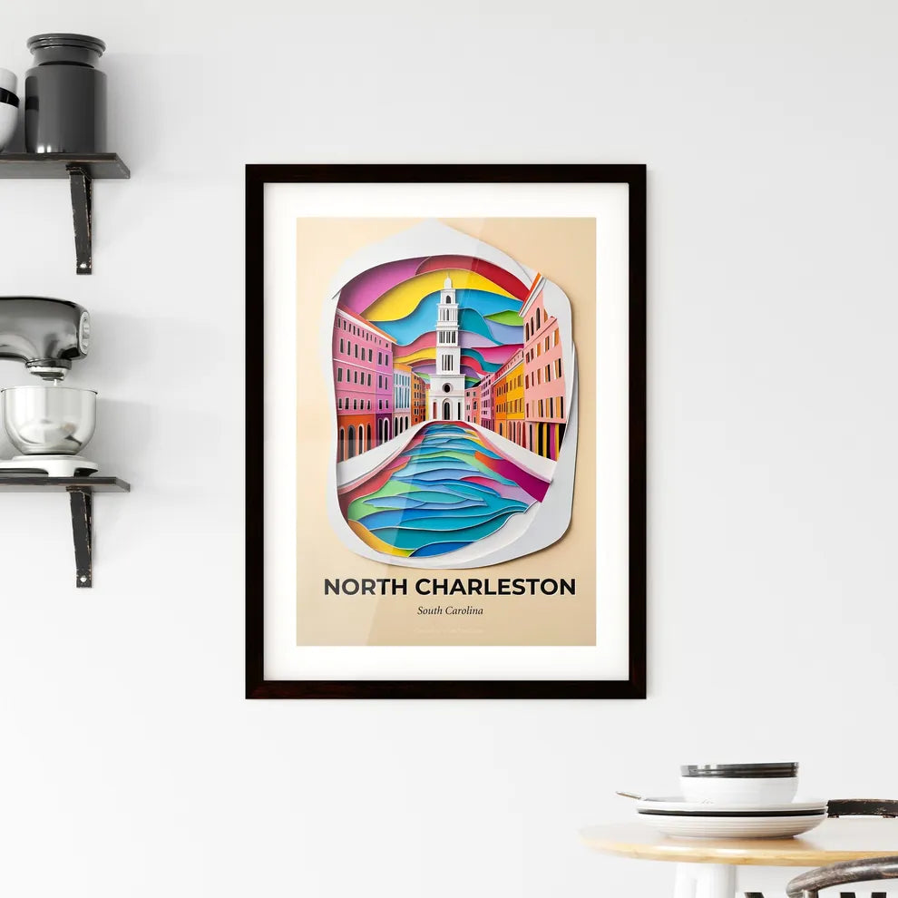 Vivid North Charleston, South Carolina, Framed Wall Art