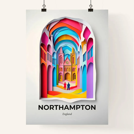 Vivid Northampton, England, Colorful Poster