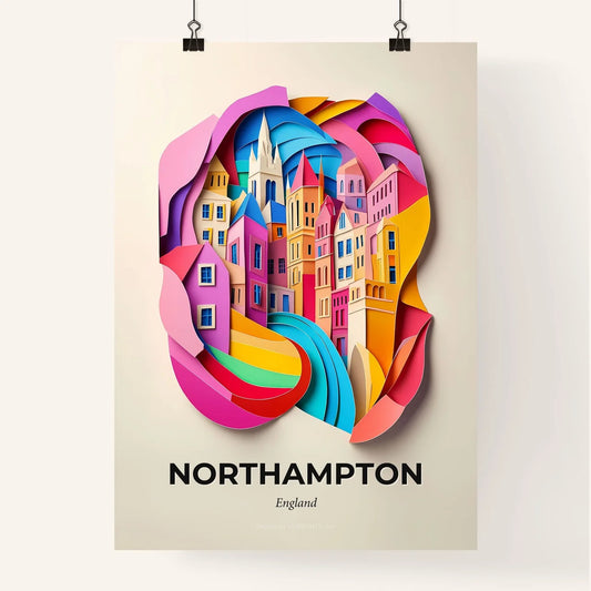 Vivid Northampton, England, Colorful Poster