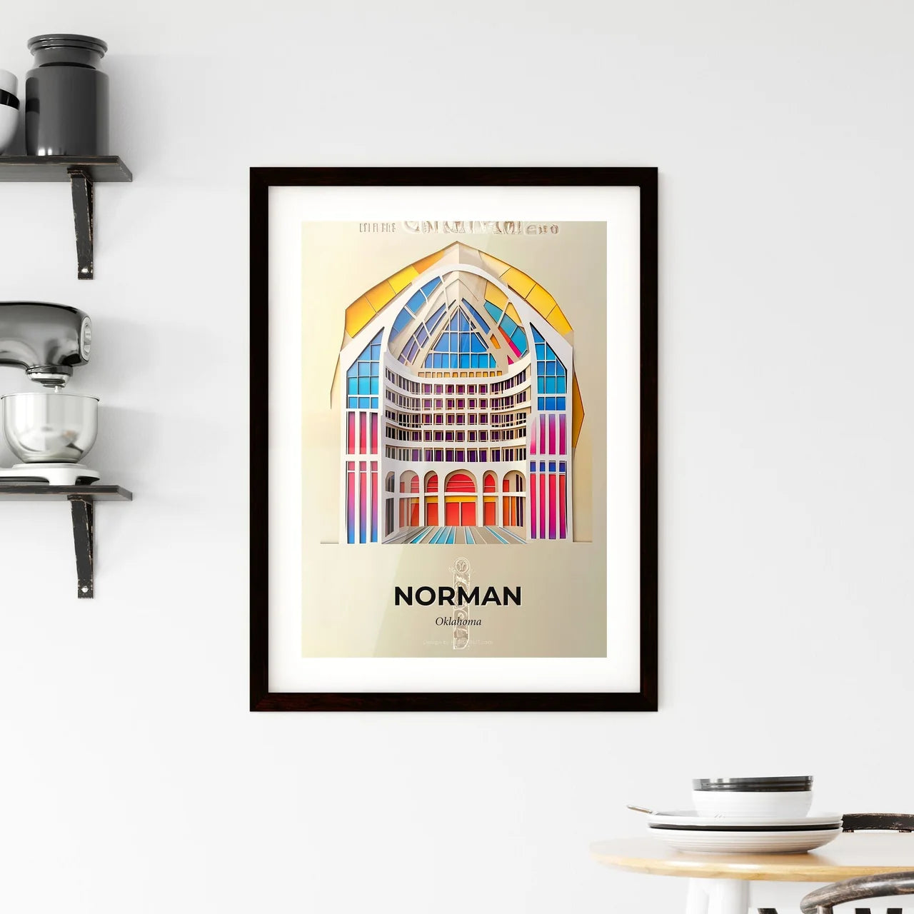Vivid Norman, Oklahoma, Framed Wall Art