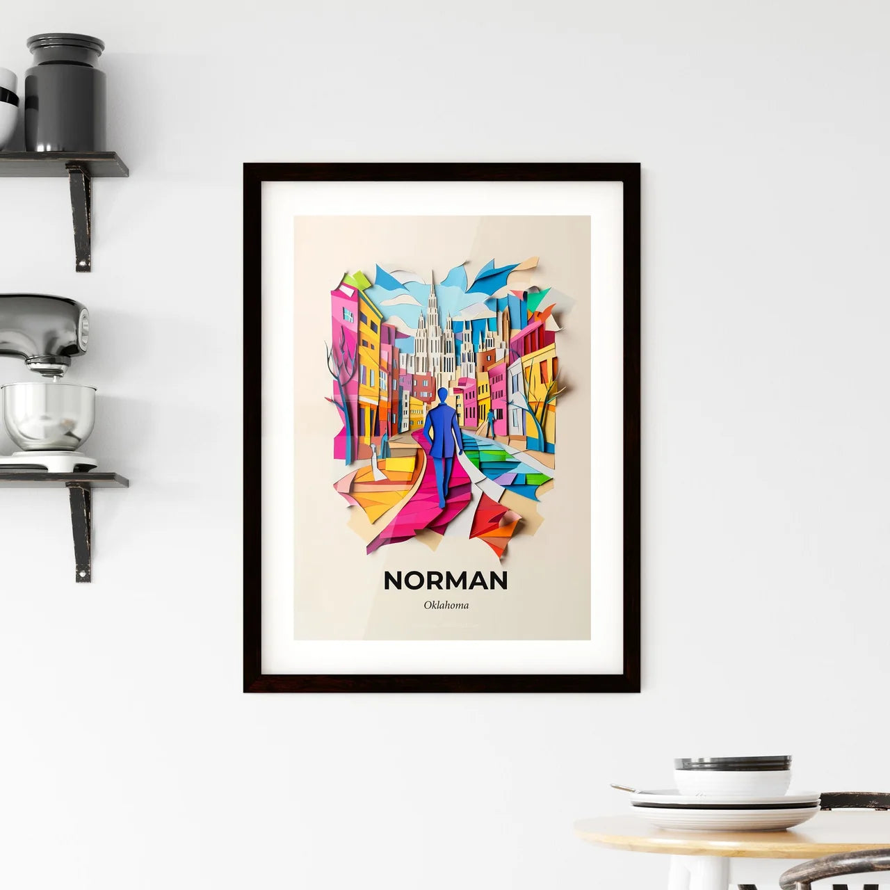 Vivid Norman, Oklahoma, Framed Wall Art