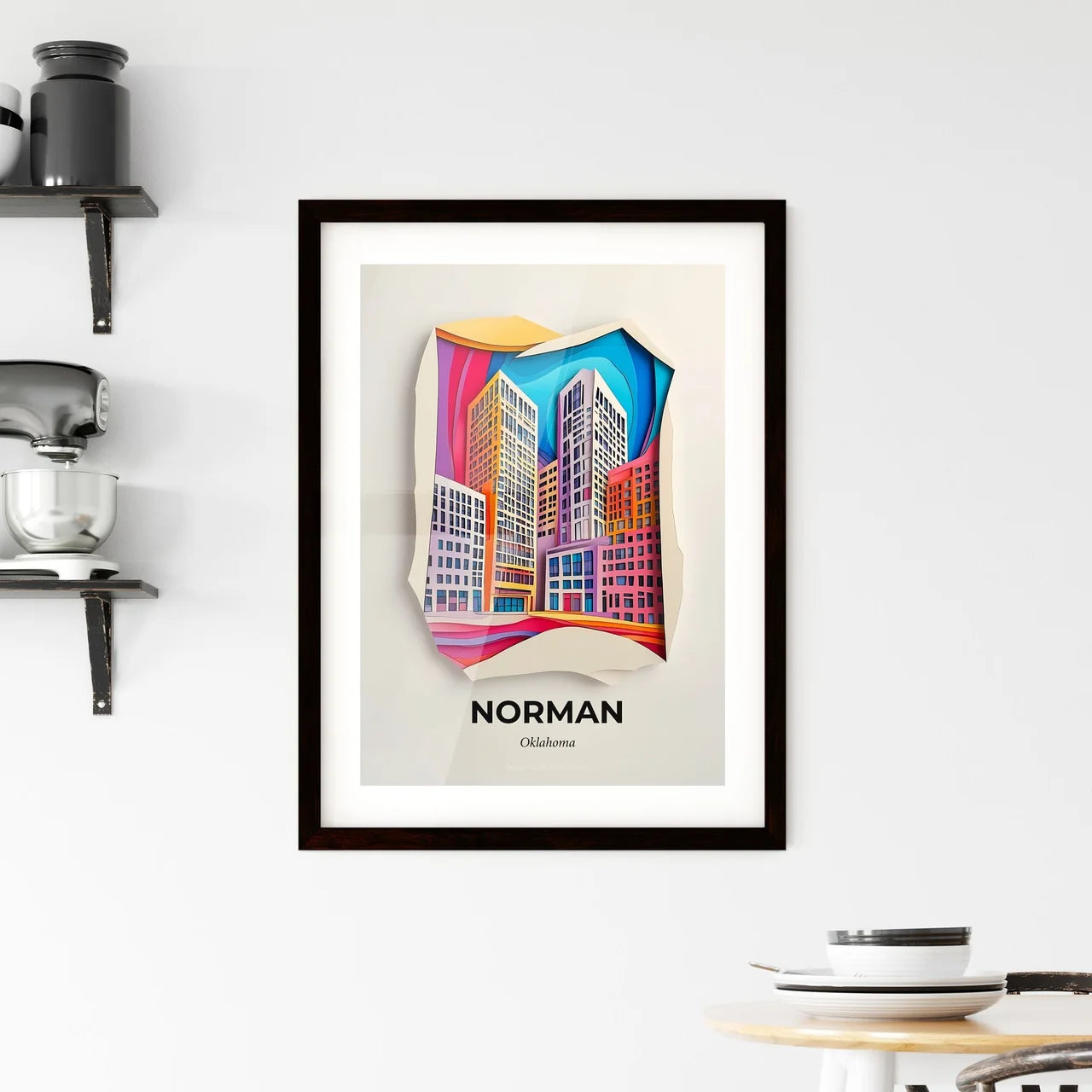Vivid Norman, Oklahoma, Framed Wall Art
