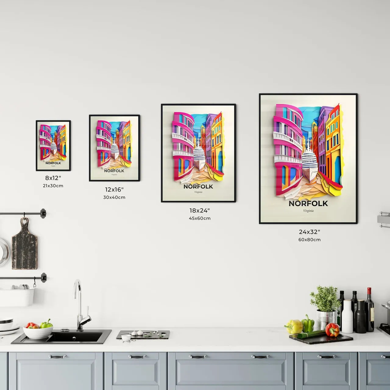 Vivid Norfolk, Virginia, Kitchen Art