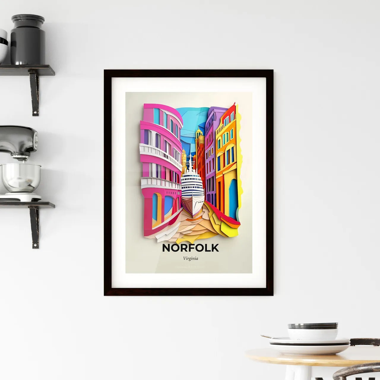 Vivid Norfolk, Virginia, Framed Wall Art