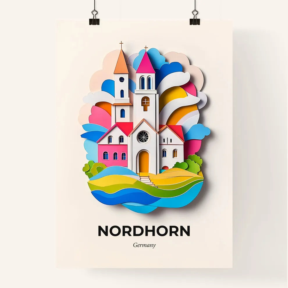 Vivid Nordhorn, Germany, Colorful Poster