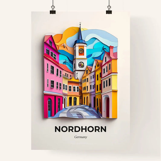 Vivid Nordhorn, Germany, Colorful Poster