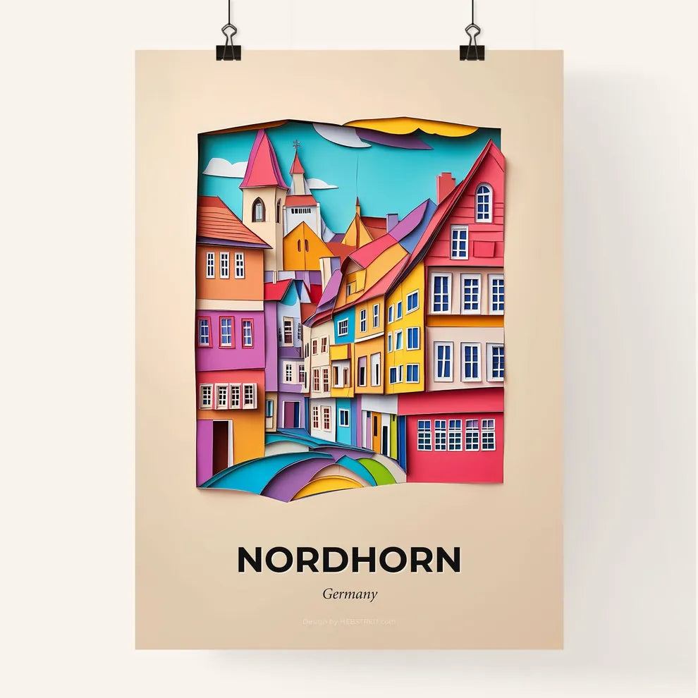 Vivid Nordhorn, Germany, Colorful Poster