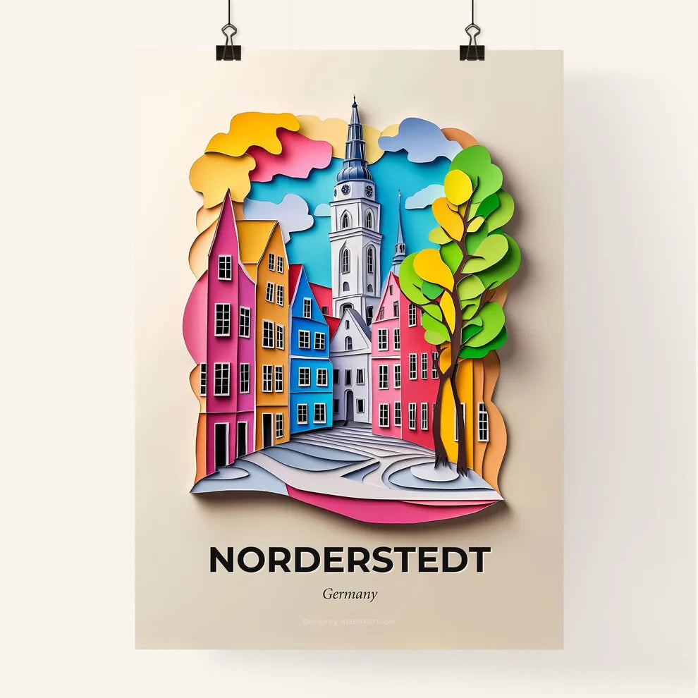 Vivid Norderstedt, Germany, Colorful Poster