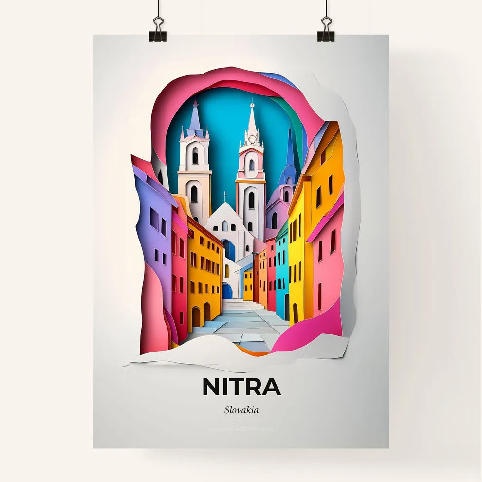 Vivid Nitra, Slovakia, Colorful Poster