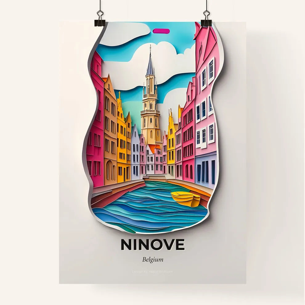 Vivid Ninove, Belgium, Colorful Poster