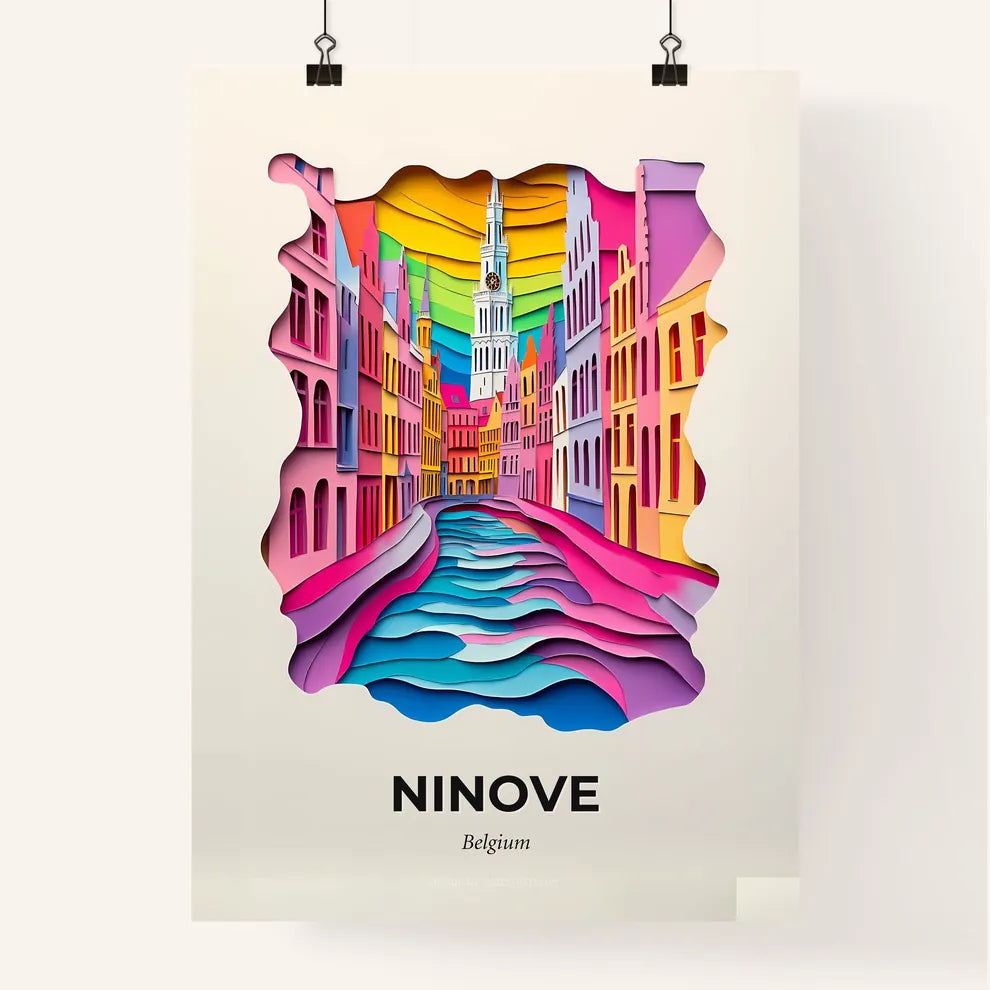 Vivid Ninove, Belgium, Colorful Poster
