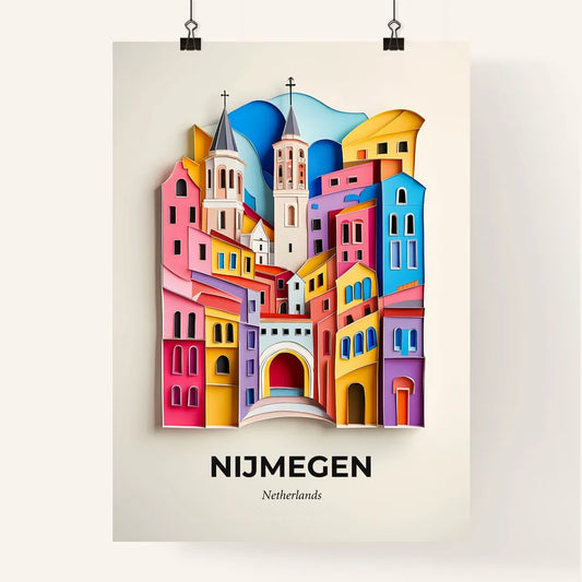 Vivid Nijmegen, Netherlands, Colorful Poster
