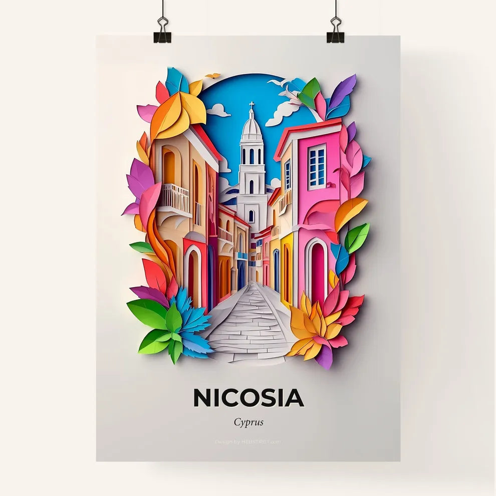 Vivid Nicosia, Cyprus, Colorful Poster