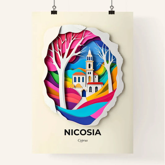 Vivid Nicosia, Cyprus, Colorful Poster