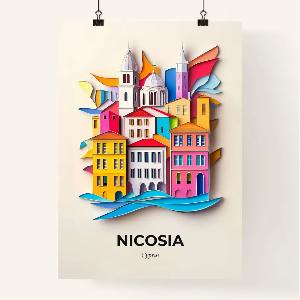 Vivid Nicosia, Cyprus, Colorful Poster