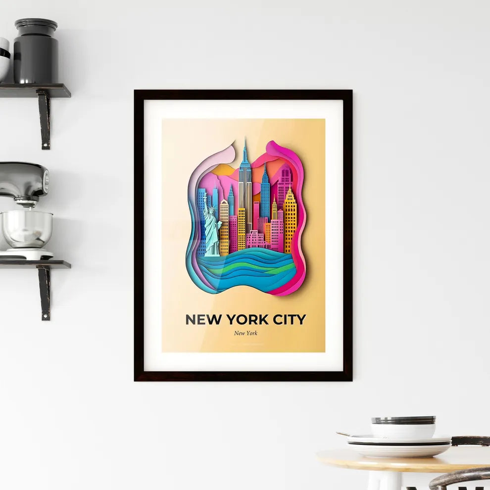 Vivid New York City, New York, Framed Wall Art