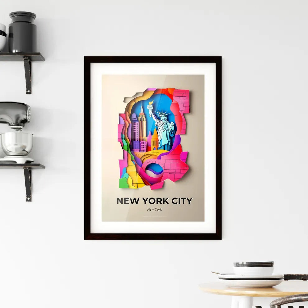 Vivid New York City, New York, Framed Wall Art