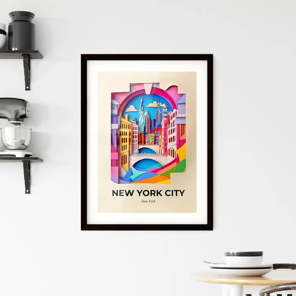 Vivid New York City, New York, Framed Wall Art